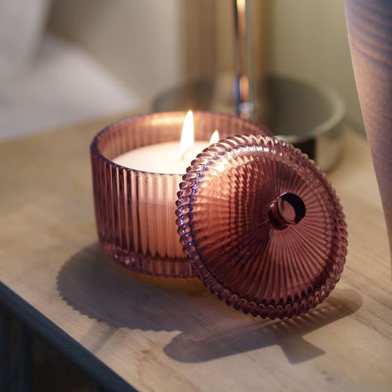Garden Bloom Plum 10cm Candle 