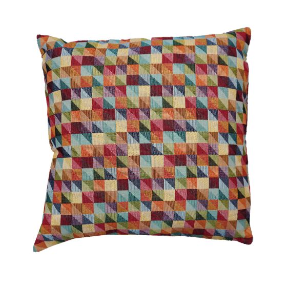 Graphic Multicoloured Filled Cushion