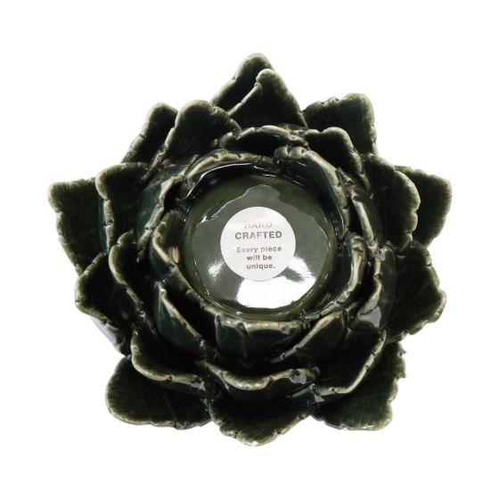 Green Flower Tea Light Holder