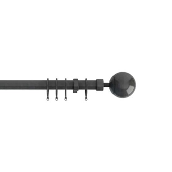 22/25mm Finesse Gun Metal Extendable Curtain Pole 1.2-2.1m