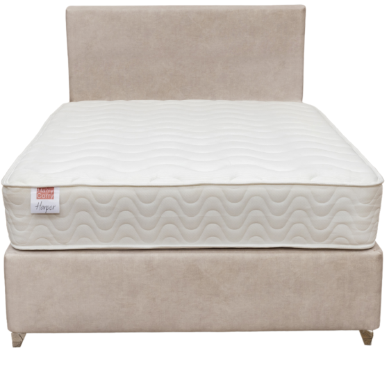 Cruz Beige King Divan & Mattress Bundle