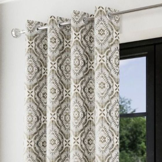 Horizon Natural Ready Made Eyelet Curtains