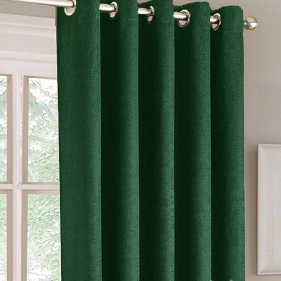 Iona Green Door Curtain Single Panel