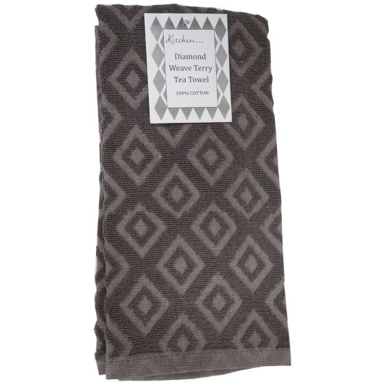 Diamond Tea Towel Grey