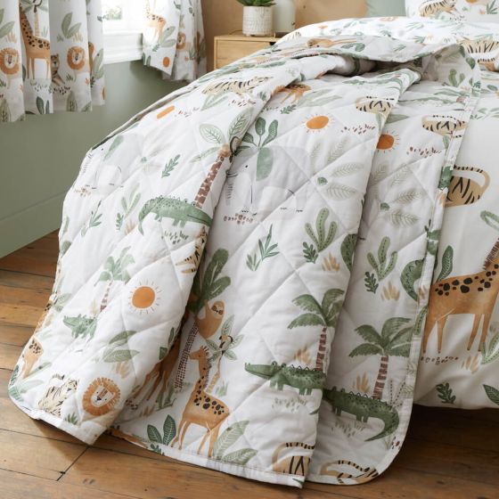 Jungle Safari Natural Bedspread 150x200cm