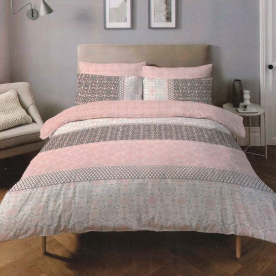 Kamarla Pink Cotton Mix Duvet Set