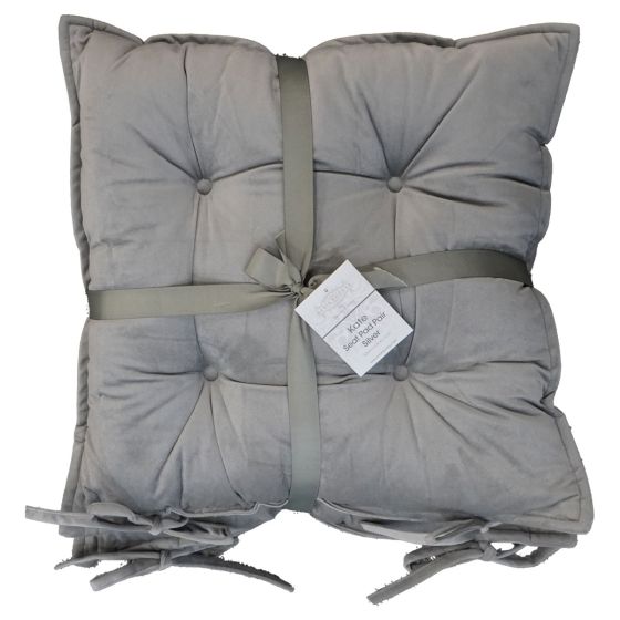 Kate Silver Seat Pad Pair 