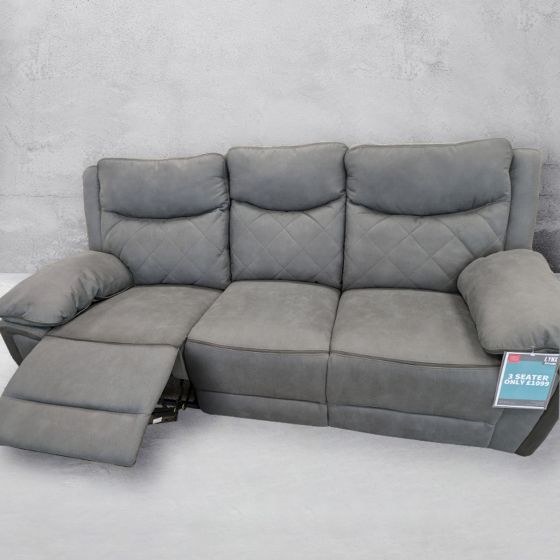 Lynx Grey 3 Seater Sofa