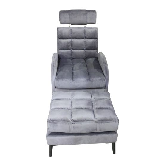 Malmo Grey Chair & Foot Stool
