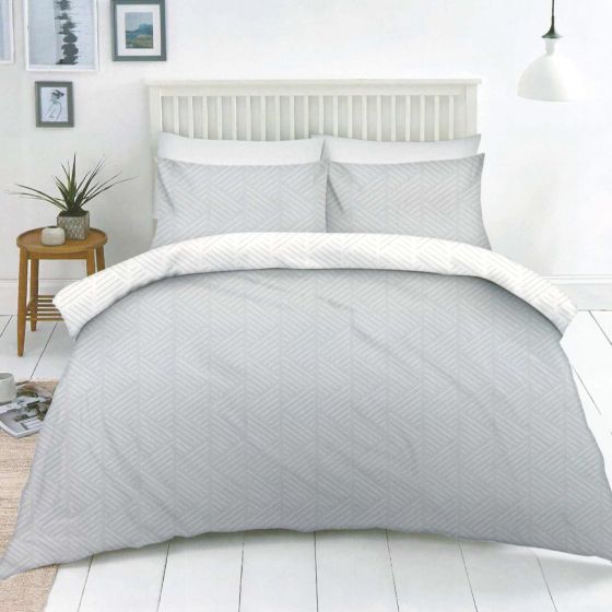 Mateo Grey Cotton Rich Duvet Set