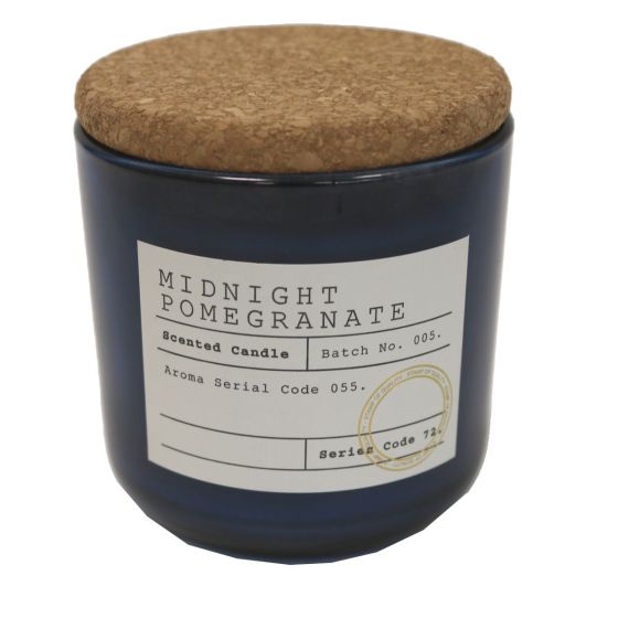 Midnight Pomegranate Large Glass Candle