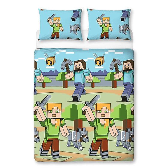 Minecraft Adventure Green Duvet Cover Set