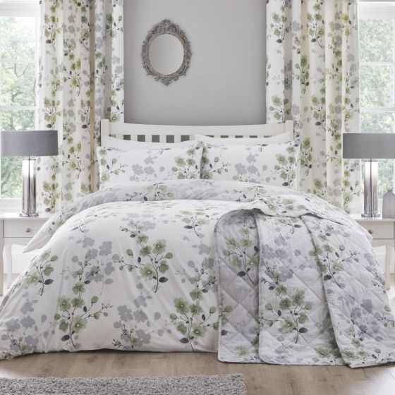 Nadia Green Cotton Rich Duvet Set