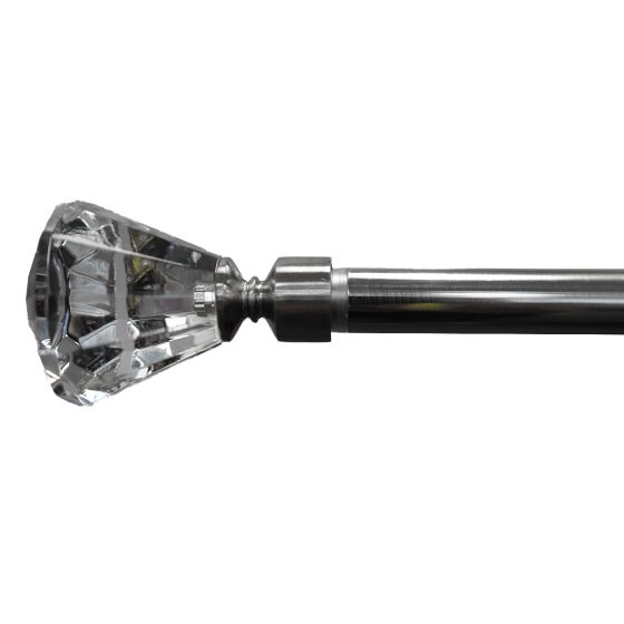 16/19mm Naples Stainless Steel Extendable Curtain Pole