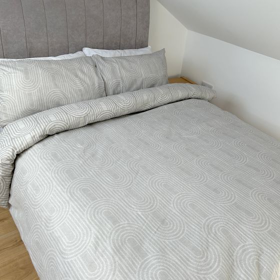 Nirvana Grey Cotton Rich Duvet Set