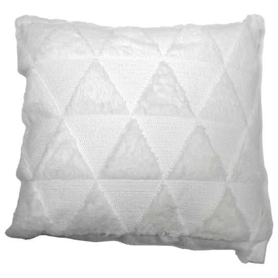 Nyla Triangle White Cushion Cover