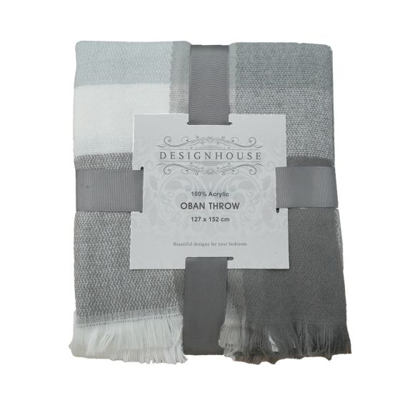Oban Charcoal Throw 127x152cm