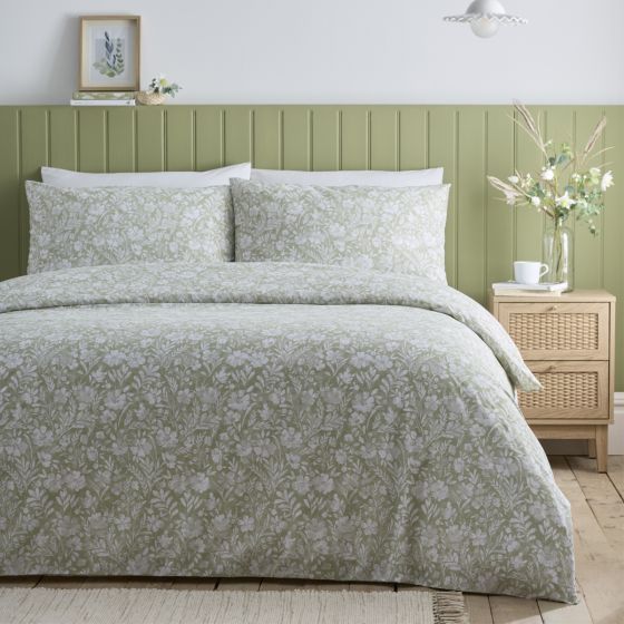 Olivia Sage Cotton Mix Duvet Set
