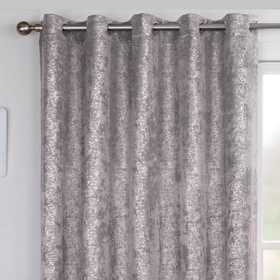Orion Grey Thermal Ready Made Eyelet Curtains
