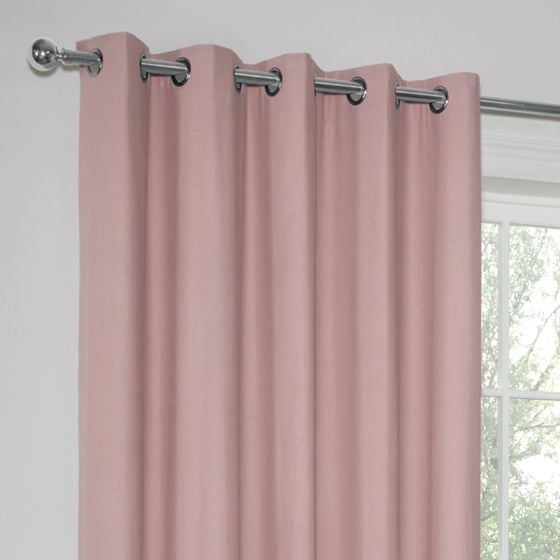 Paros Pink Blackout Ready Made Eyelet Curtains