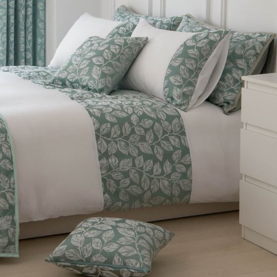 Phoebe Duck Egg Cotton Mix Duvet Set