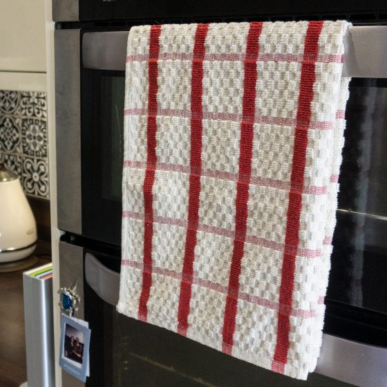 Red Check Tea Towel