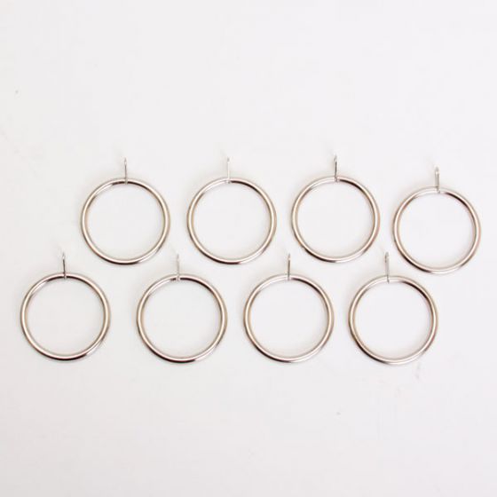 16/19mm Ball Stainless Steel Curtain Rings 8 Pack