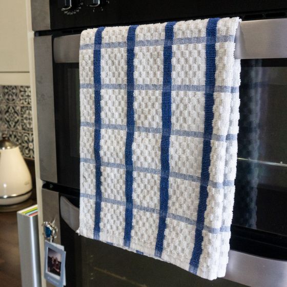 Blue Check Tea Towel