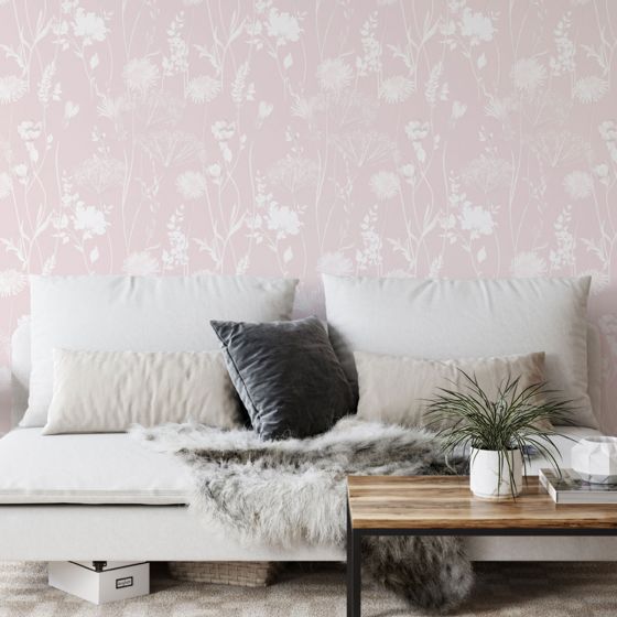Meadow Pink Wallpaper Roll