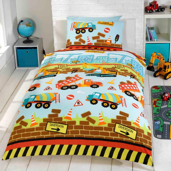 Under Construction Multi Toddler Duvet Set