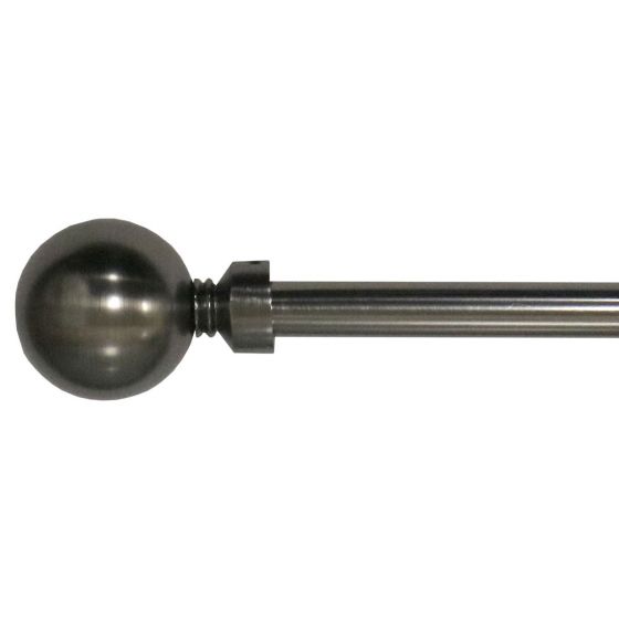 16/19mm Gun Metal Ball Extendable Curtain Pole