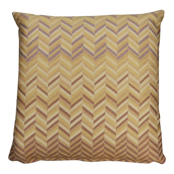 Ombre Chevron Mustard Filled Cushion
