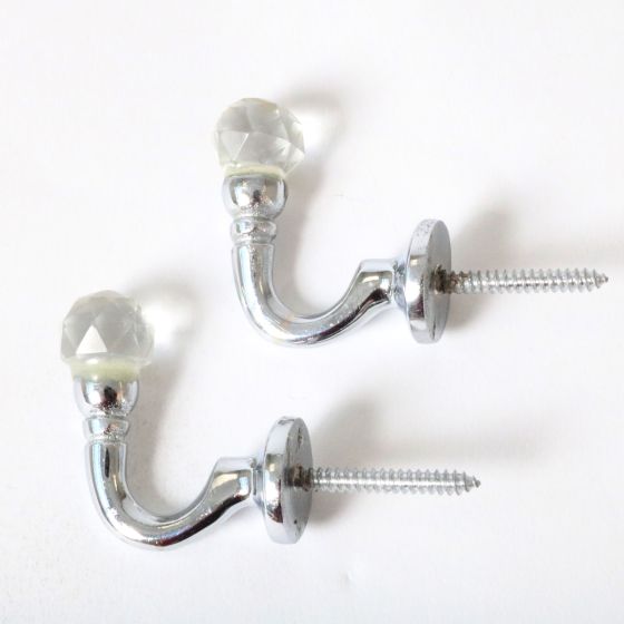 Crystal Chrome Hook Pair 