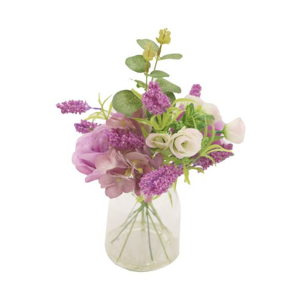 Lilac Flowers in Glass Vase