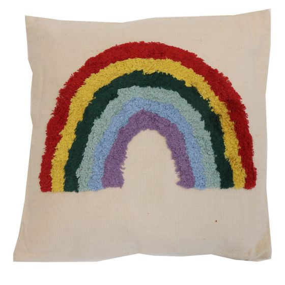 Rainbow Multicoloured Filled Cushion 