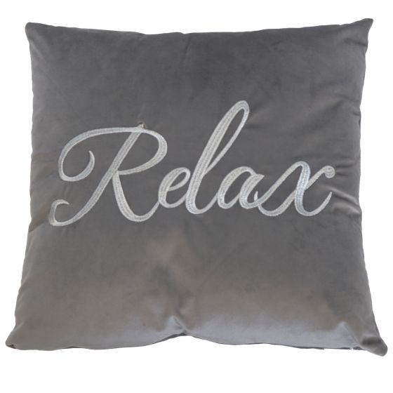 Relax Grey Filled Cushion