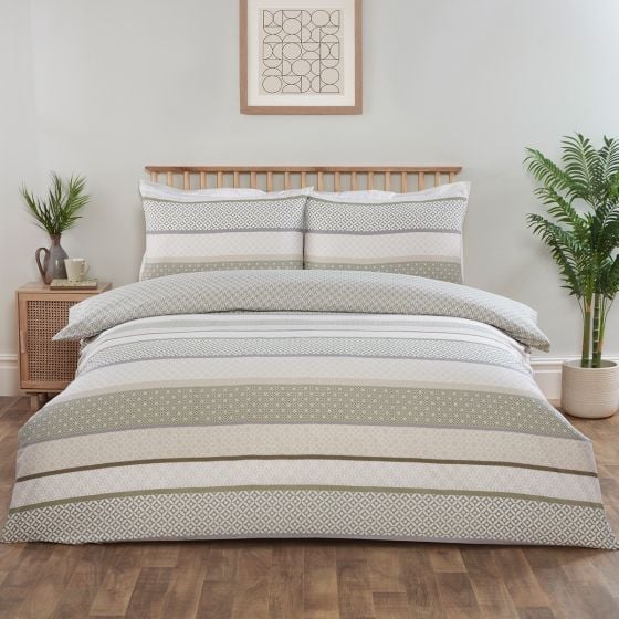 Rio Green Cotton Rich Duvet Set