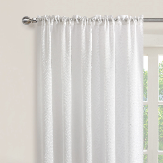 Salerna White Voile Panel