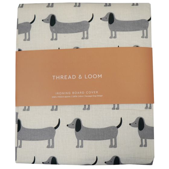 Sausage Dog Grey Ironing Board Cover