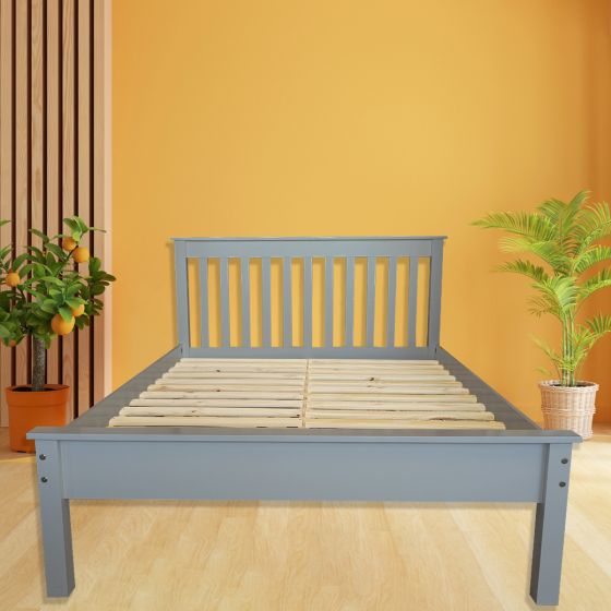 Siene Grey Wooden Bed Frame