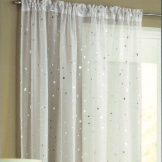 Starlight Silver Voile Panel