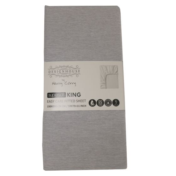 Supersoft Easy Care Grey Brushed Polyester Sheet Range