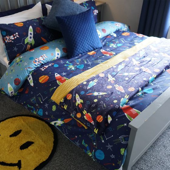 Supersonic Navy Cotton Rich Duvet Set 