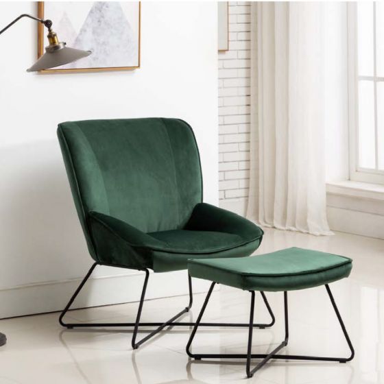 Teagan Green Chair & Stool