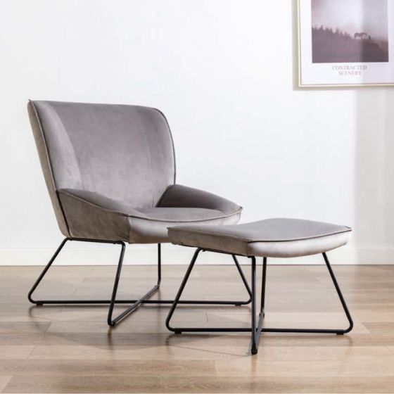 Teagan Grey Chair & Stool