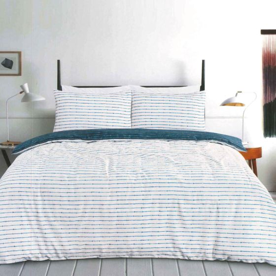 Tom Indigo Cotton Rich Duvet Set 