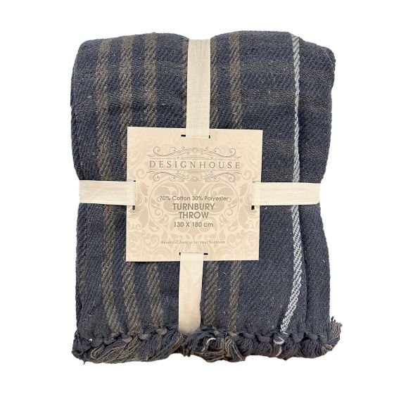 Turnbury Navy Throw 130x180cm