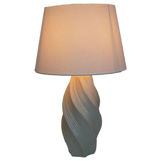 Twist Cream Table Lamp