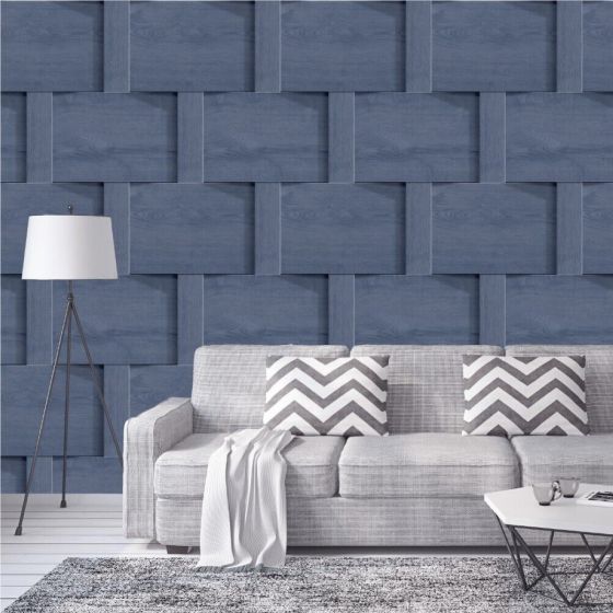 Harrow Blue Wallpaper Roll