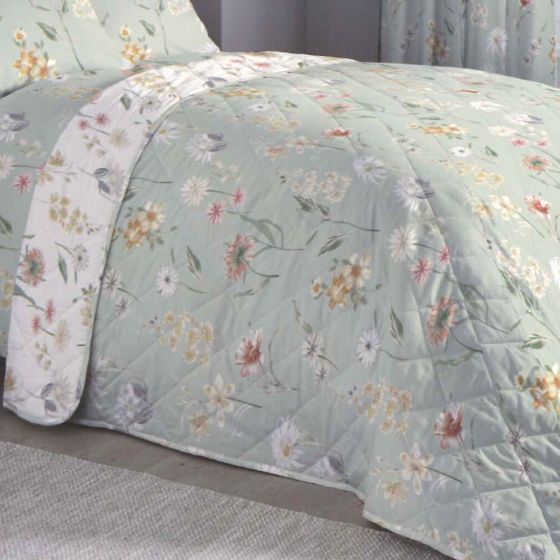 Verity Green Bed Spread 220x230cm